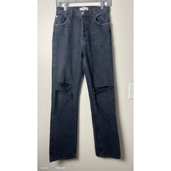 RE/DONE LEVI'S STRAIGHT LEG HIGH WAIST JEANS 25 - Picture 1 of 12